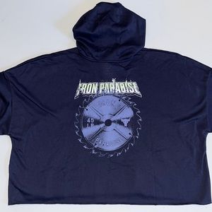 Womens 3XL Project Rock UA disrupt iron paradise cropped hoodie sweatshirt NWT